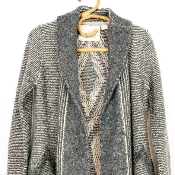 Anthropologie | Angel Of The North | Textured Chevron Cardigan Sweater Size S - Picture 3 of 9
